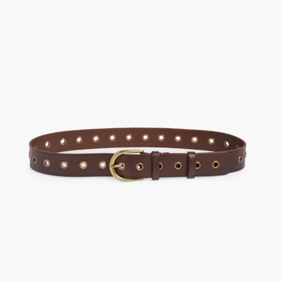 FRYE WOMENS LEATHER BELT WIDE WITH GROMMETS BROWN SIZE MEDIUM LARGE  NWOT FRYE WOMENS LEATHER BELT WIDE WITH GROMMETS BROWN SIZE  main image 4